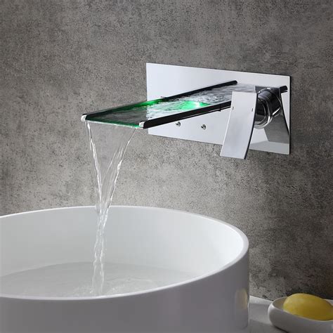 wall mount bathroom waterfall faucet